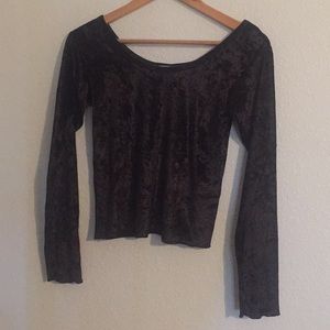 Black velvet ballet shirt